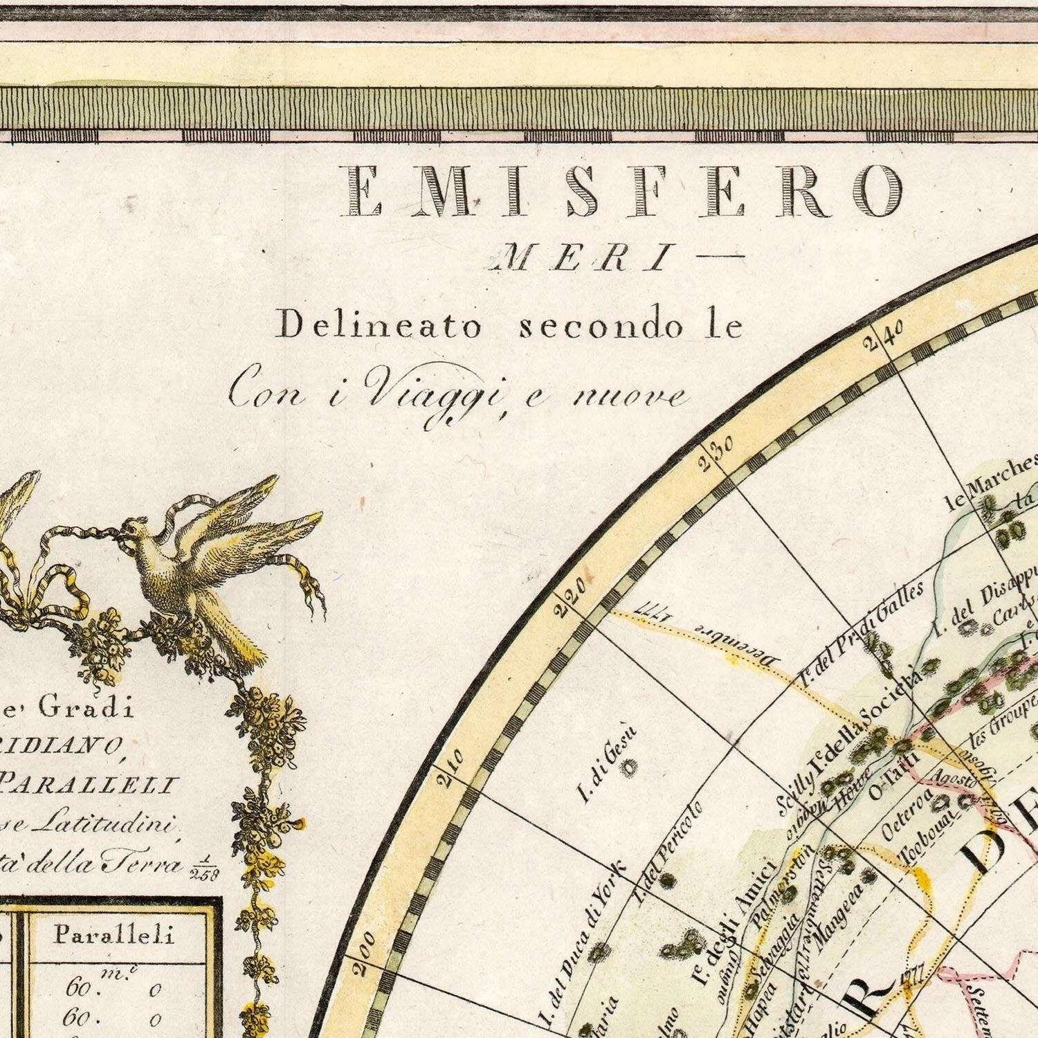 detail of the map from the centre left