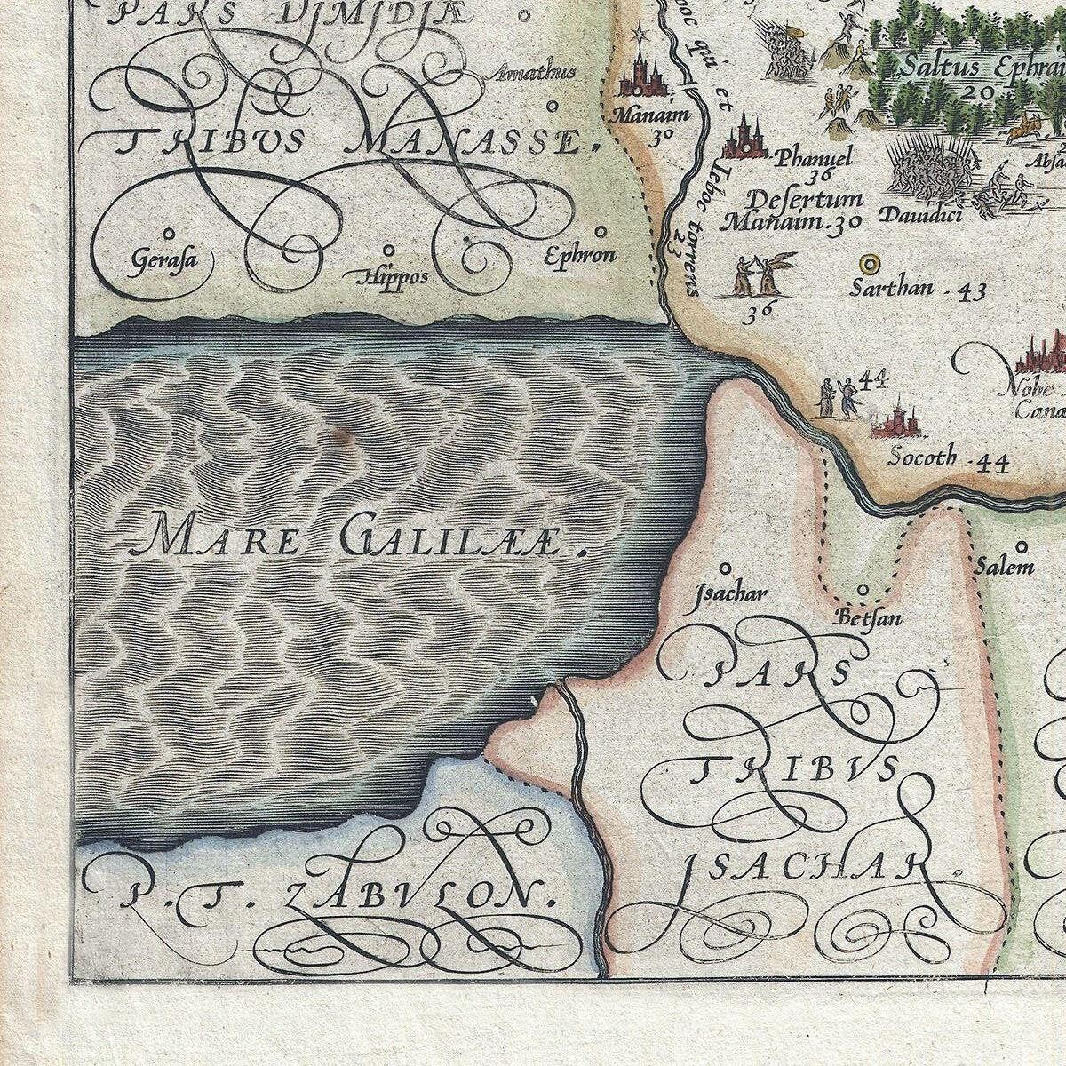 detail of the map from the bottom left corner