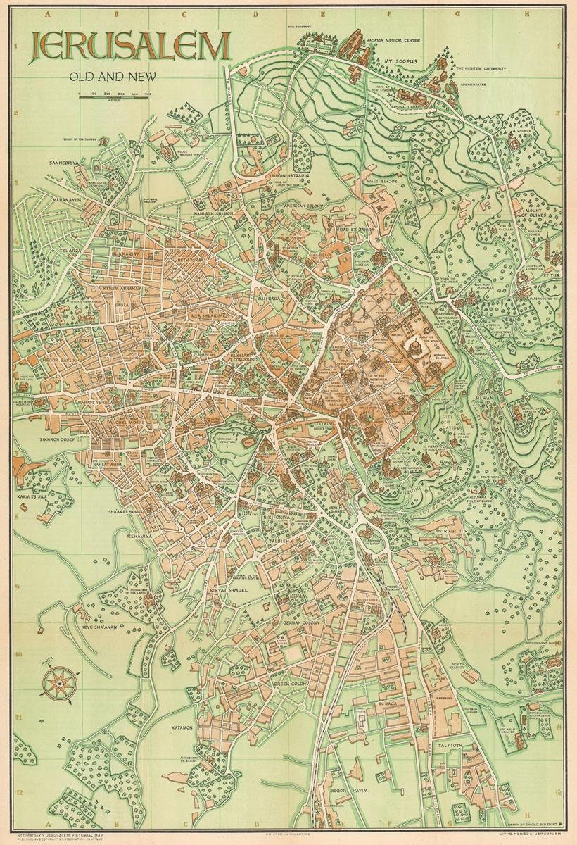 presentation of the map reproduction without a frame