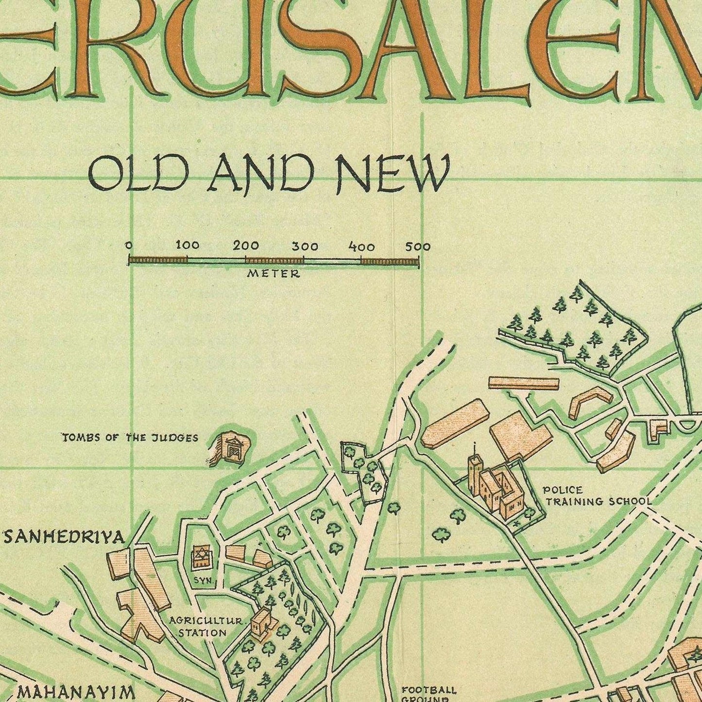 detail of the map from the centre left