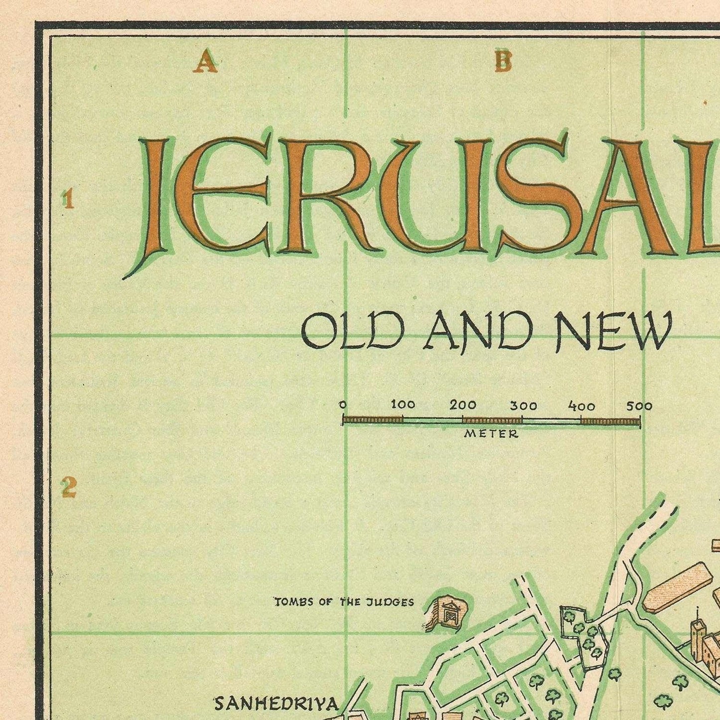 detail of the map from the top left corner