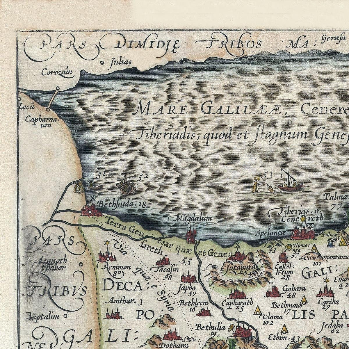 detail of the map from the top left corner