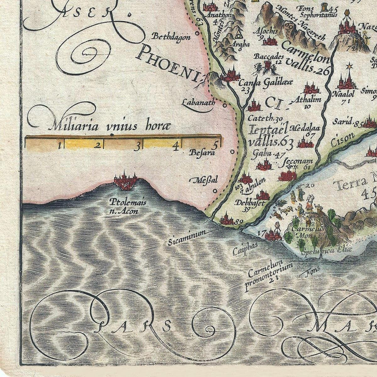 detail of the map from the bottom left corner