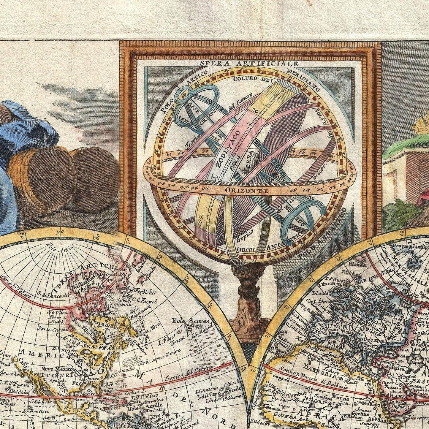 detail of the map from the centre left