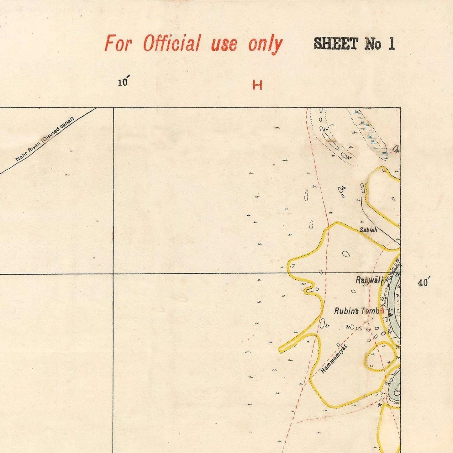 detail of the map from the bottom left corner