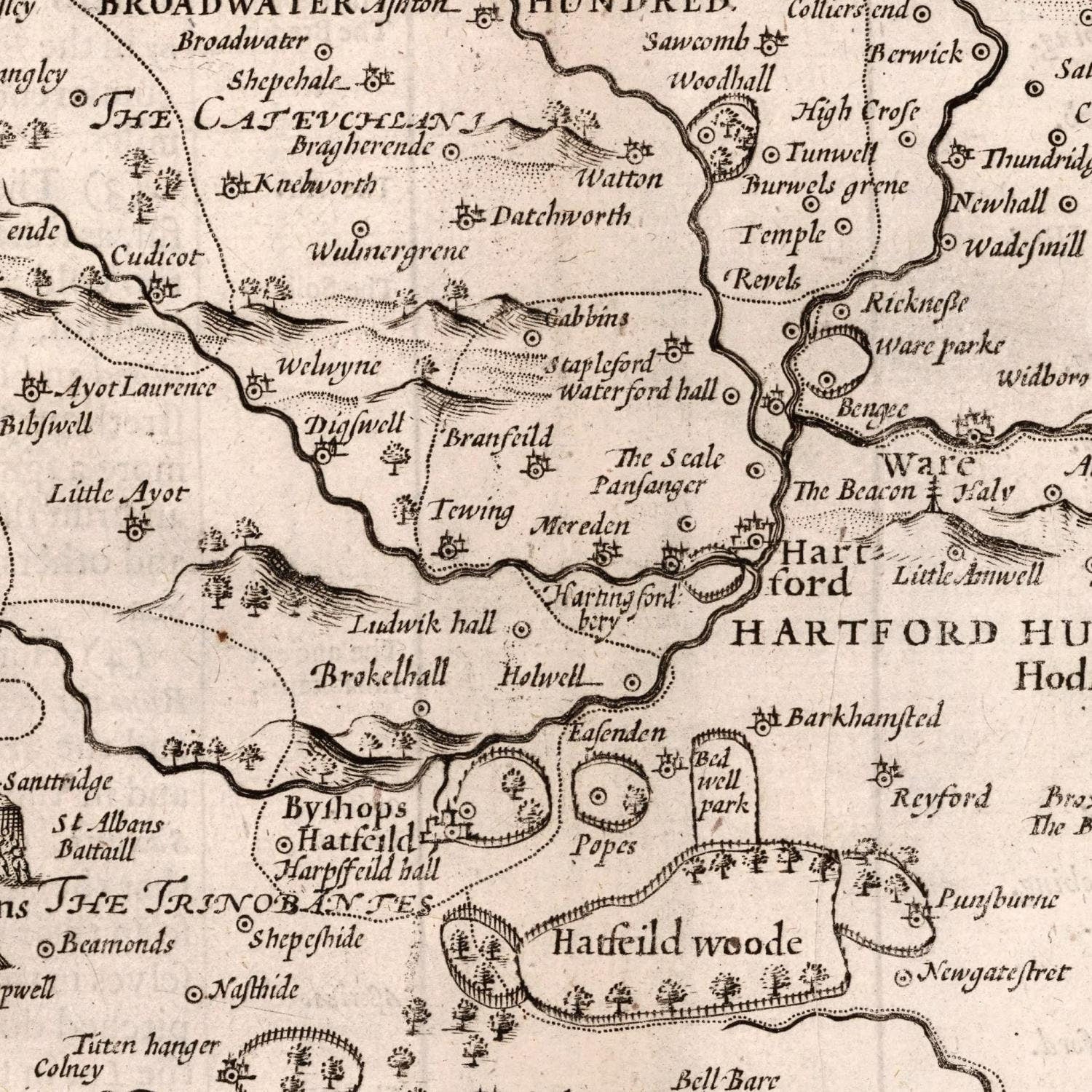 detail of the map from the centre 