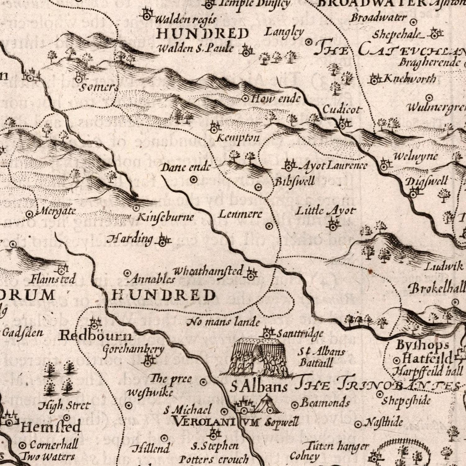 detail of the map from the centre left