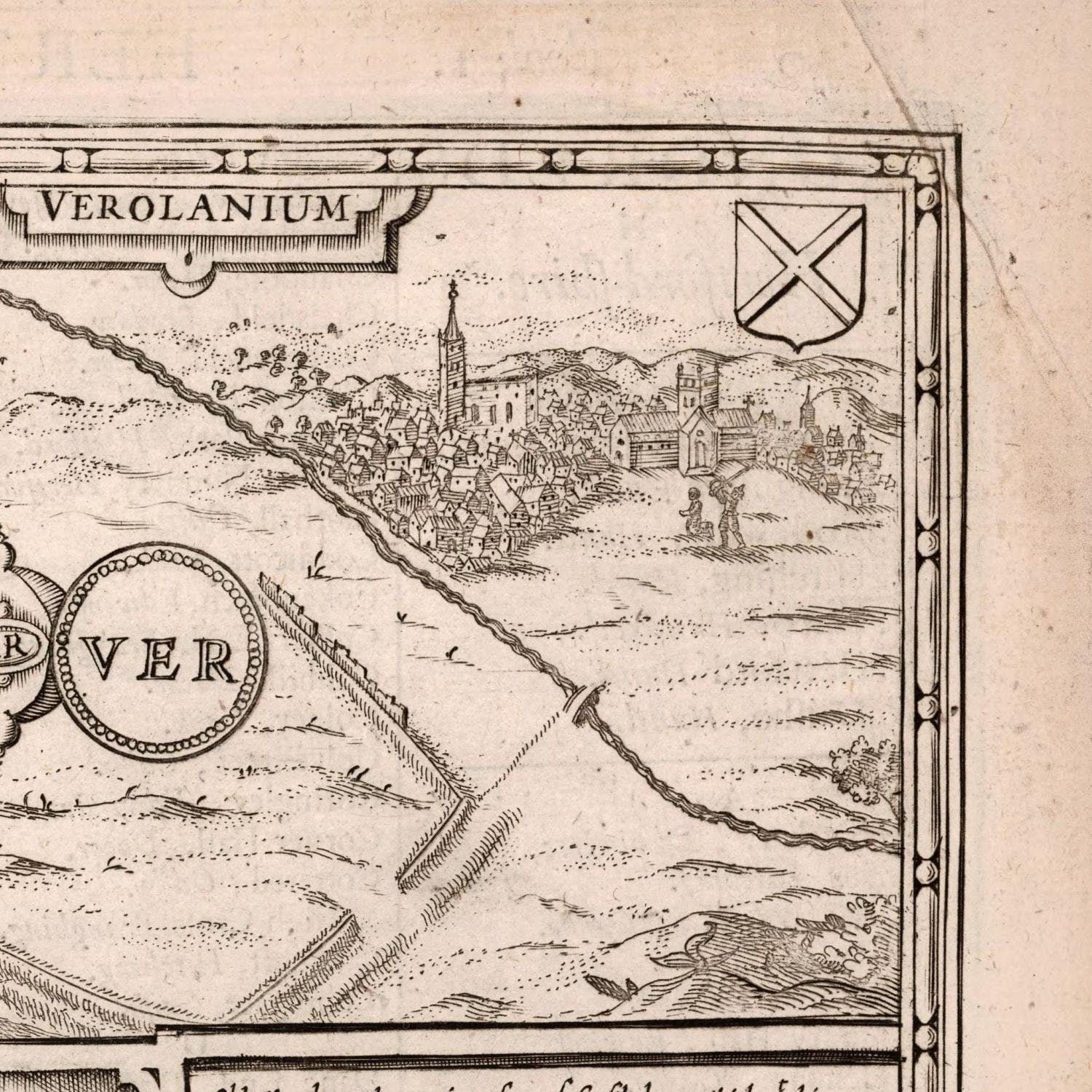 detail of the map from the top right corner