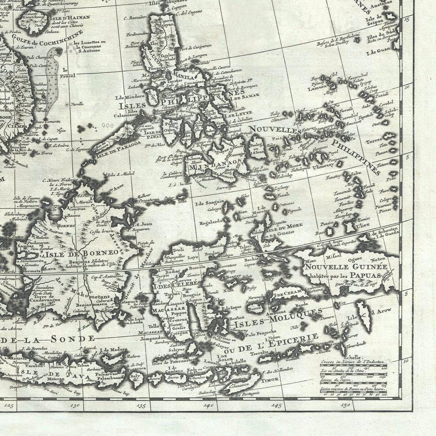 detail of the map from the bottom right corner