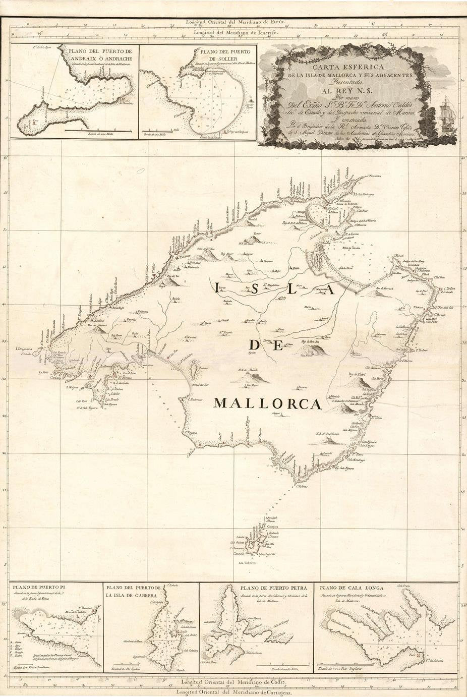 presentation of the map reproduction without a frame