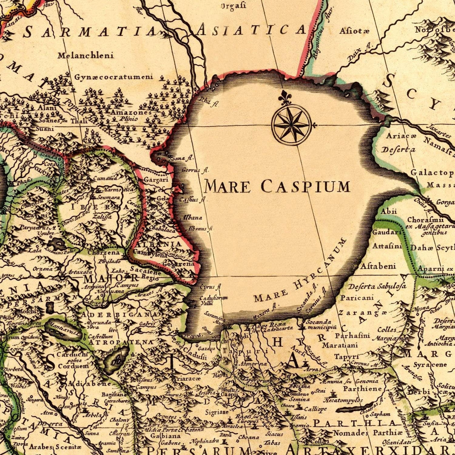 detail of the map from the centre 