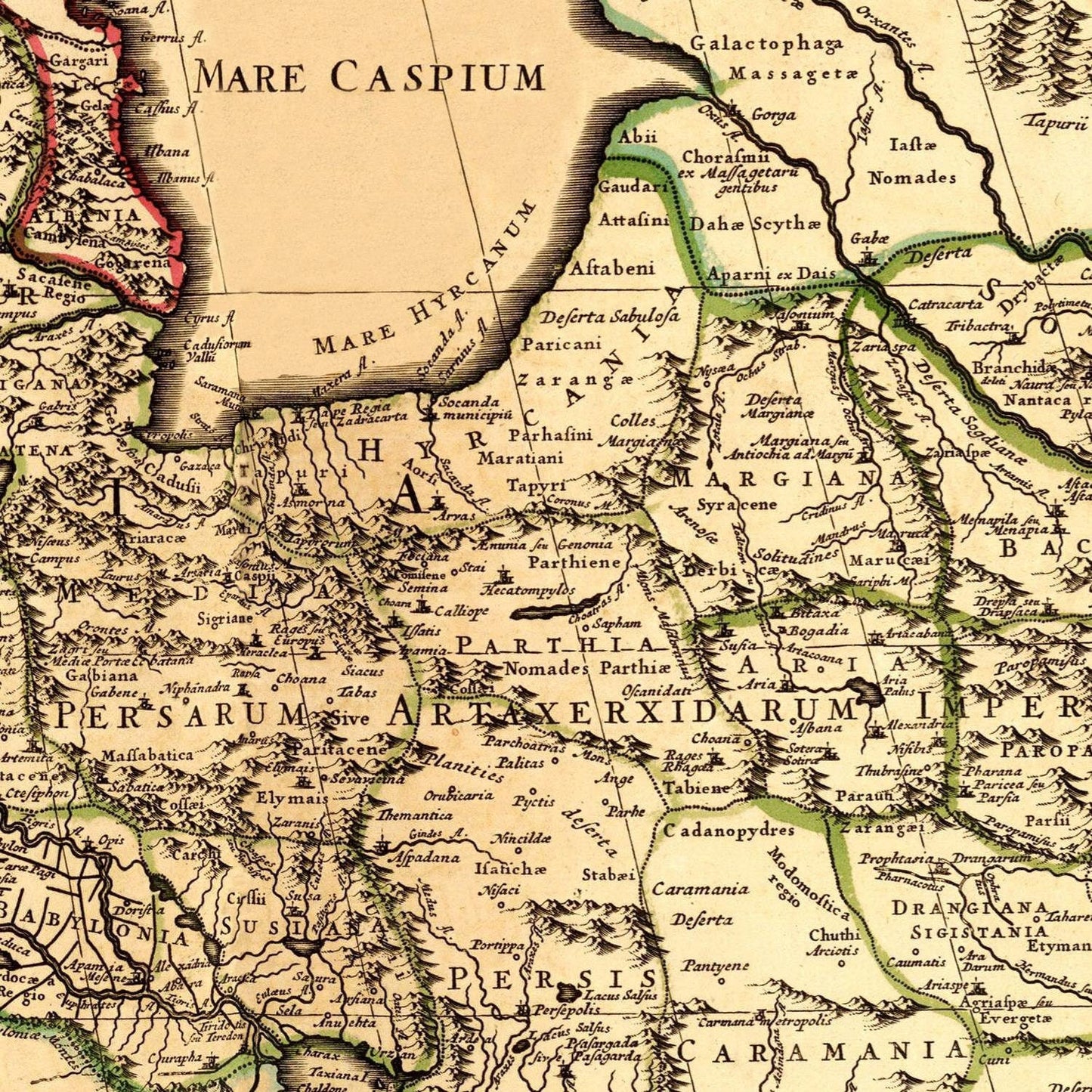 detail of the map from the centre left