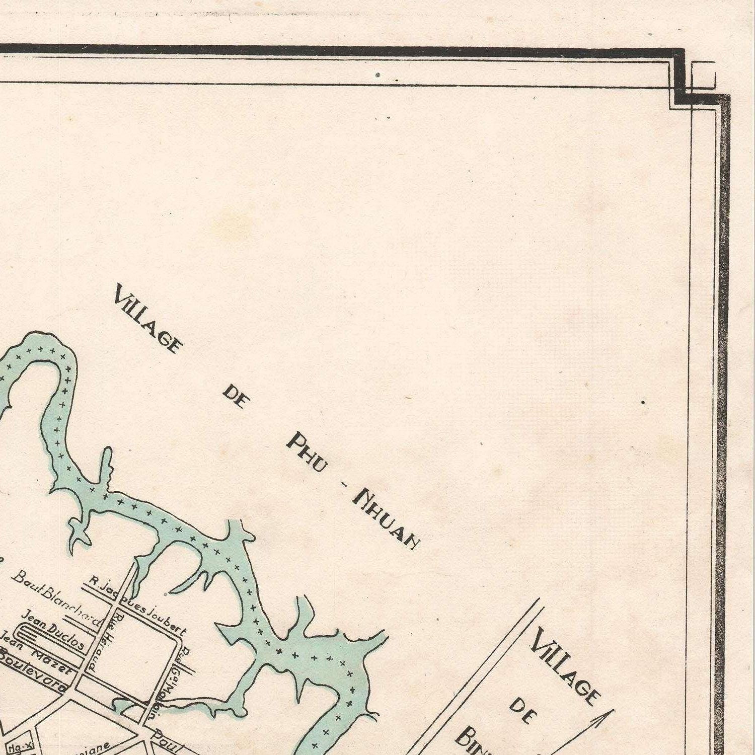 detail of the map from the top right corner