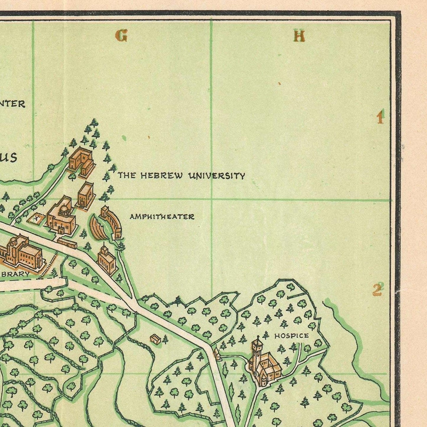 detail of the map from the top right corner