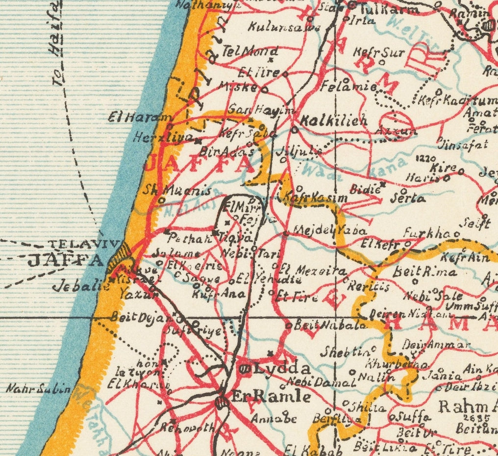 detail of the map from the centre left