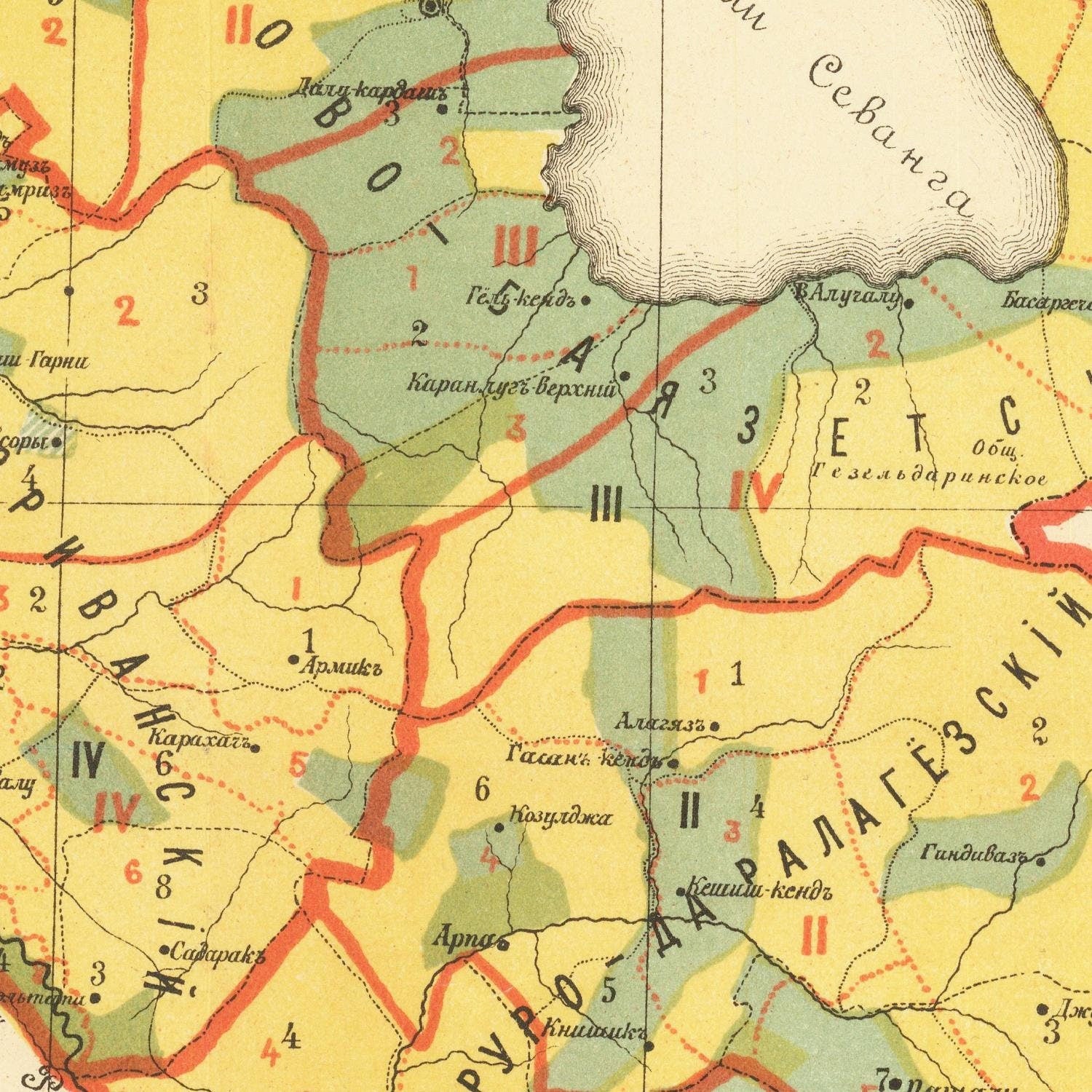 detail of the map from the centre 