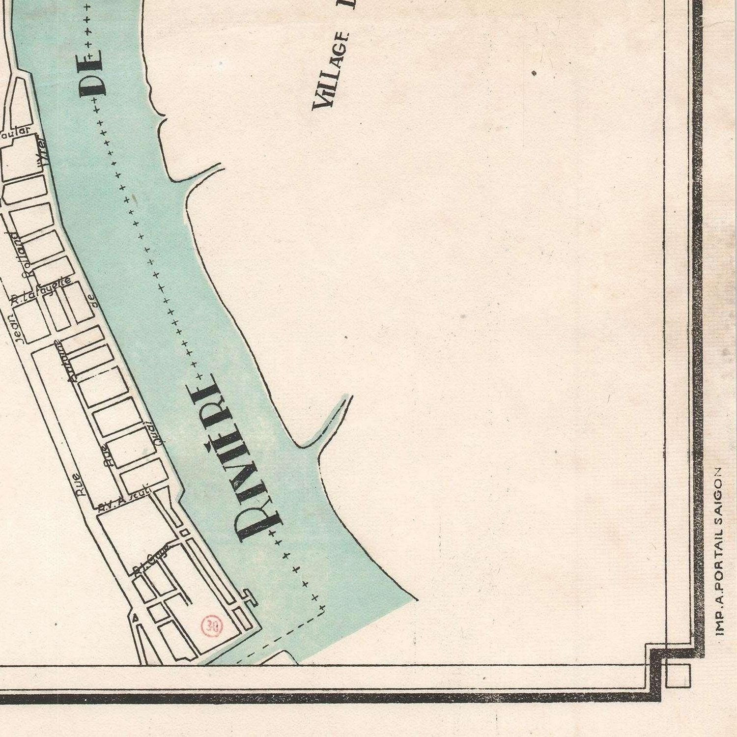 detail of the map from the bottom right corner