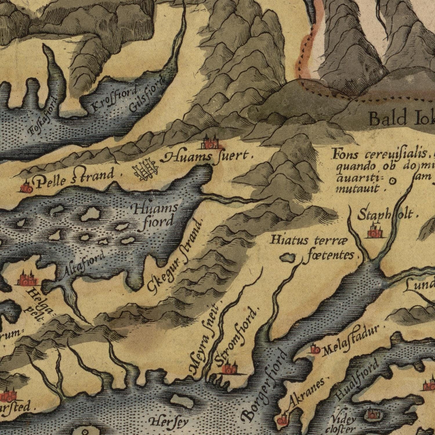 detail of the map from the centre left