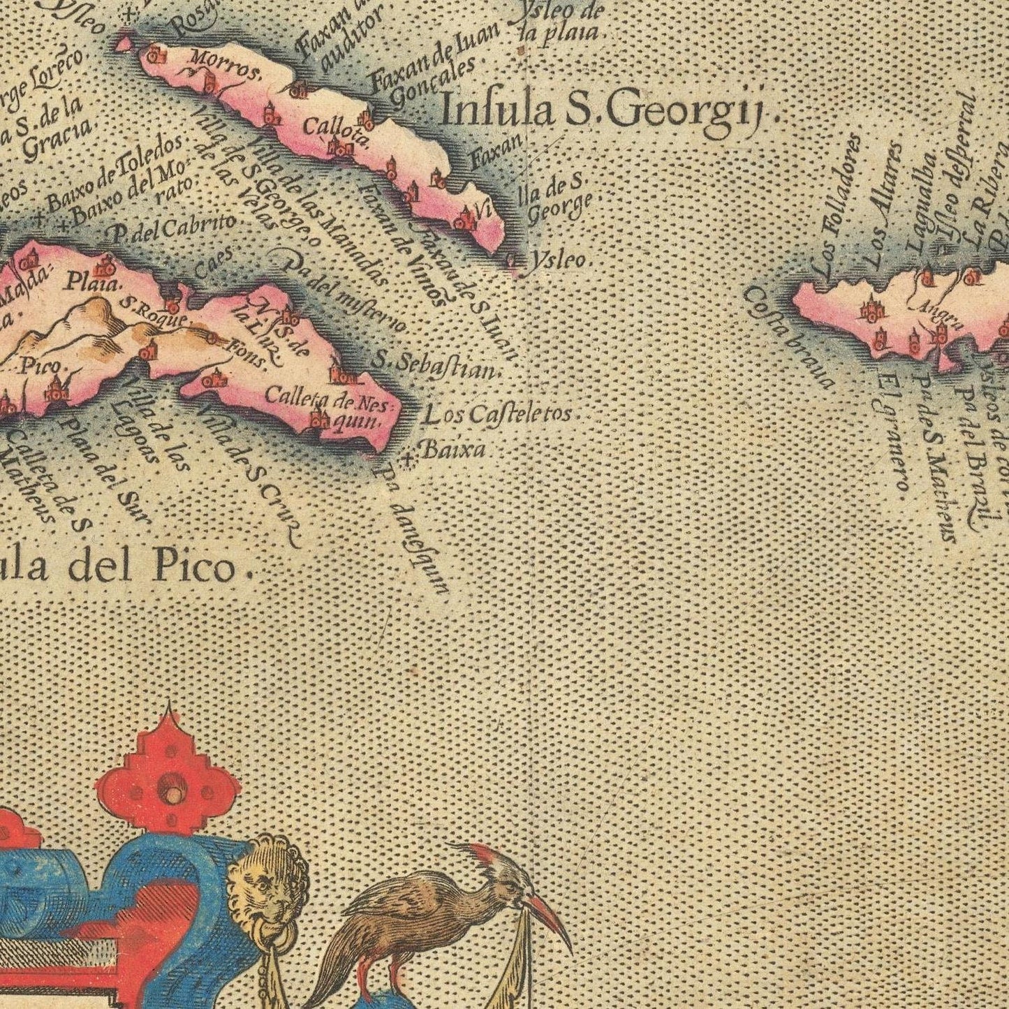 detail of the map from the centre 