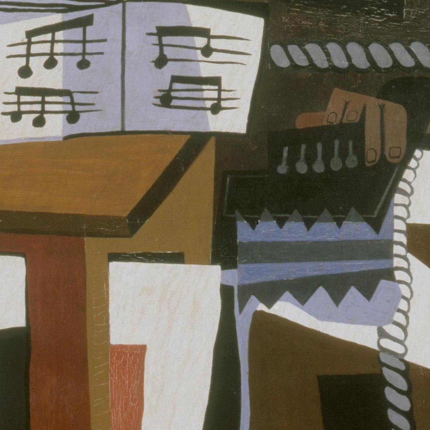 detail of the fine art reproduction from the centre left