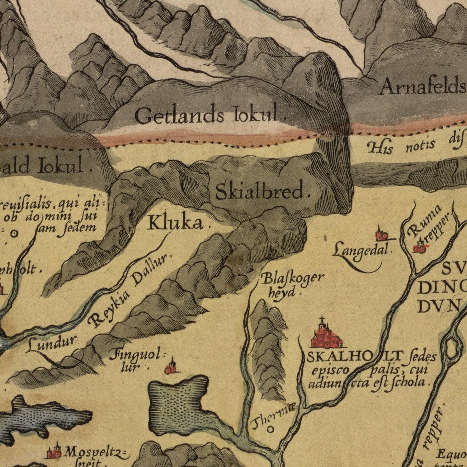 detail of the map from the centre 