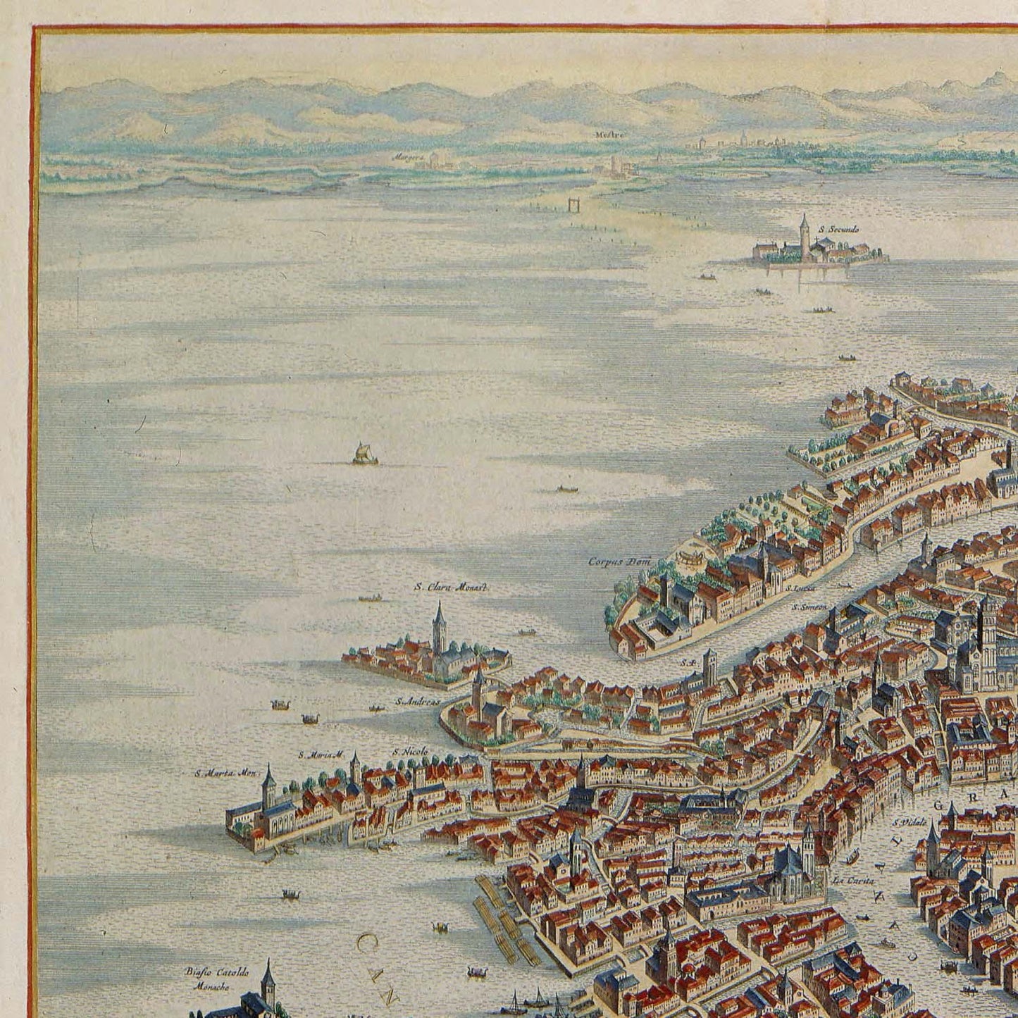 detail of the map from the top left corner