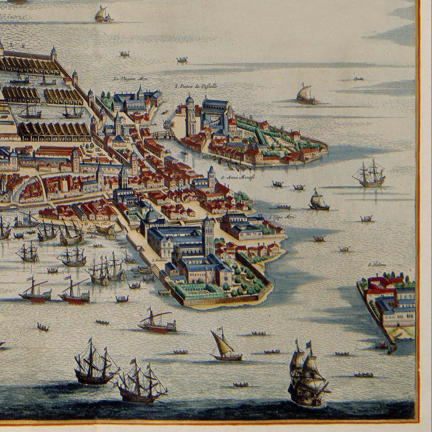 detail of the map from the bottom right corner