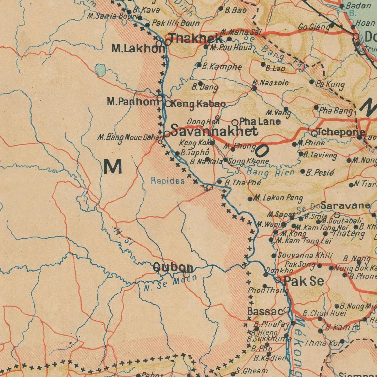 detail of the map from the centre 