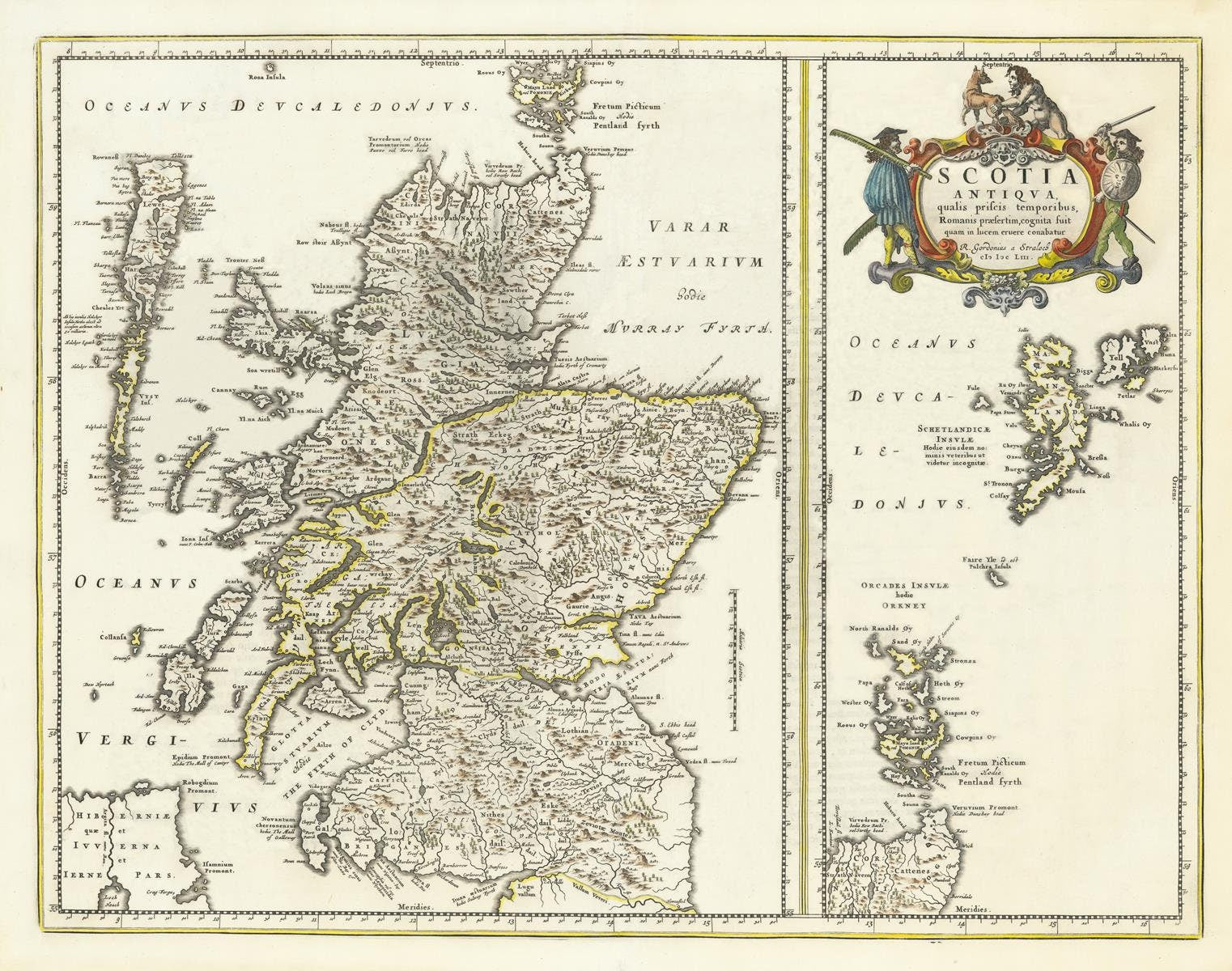 presentation of the map reproduction without a frame