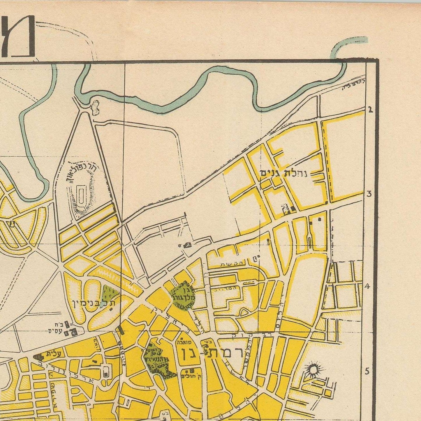 detail of the map from the top right corner