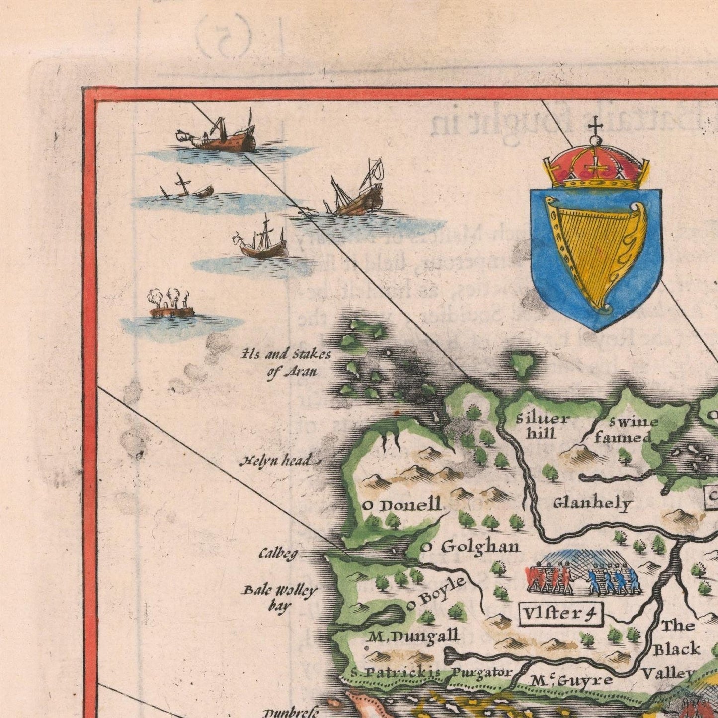 detail of the map from the top left corner