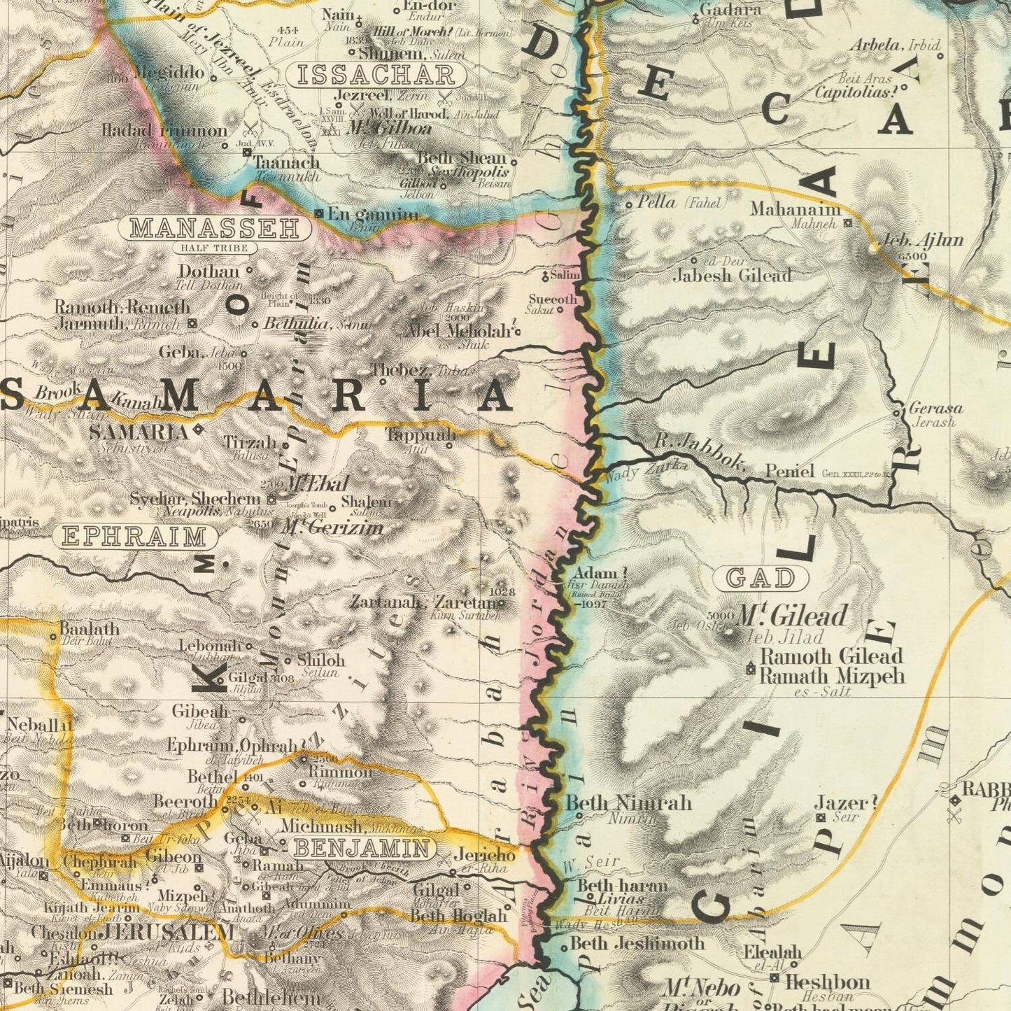 detail of the map from the centre 