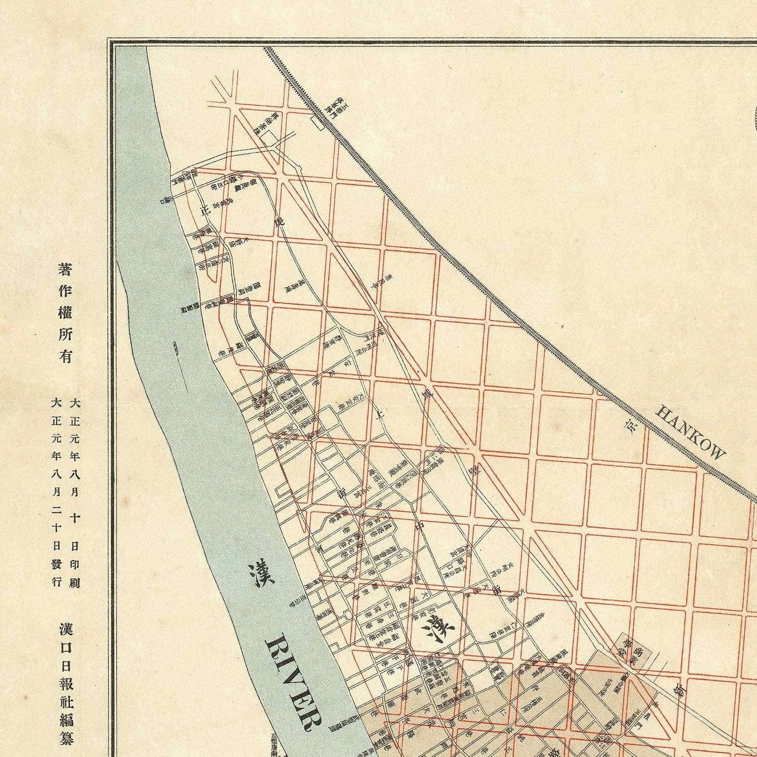 detail of the map from the top left corner