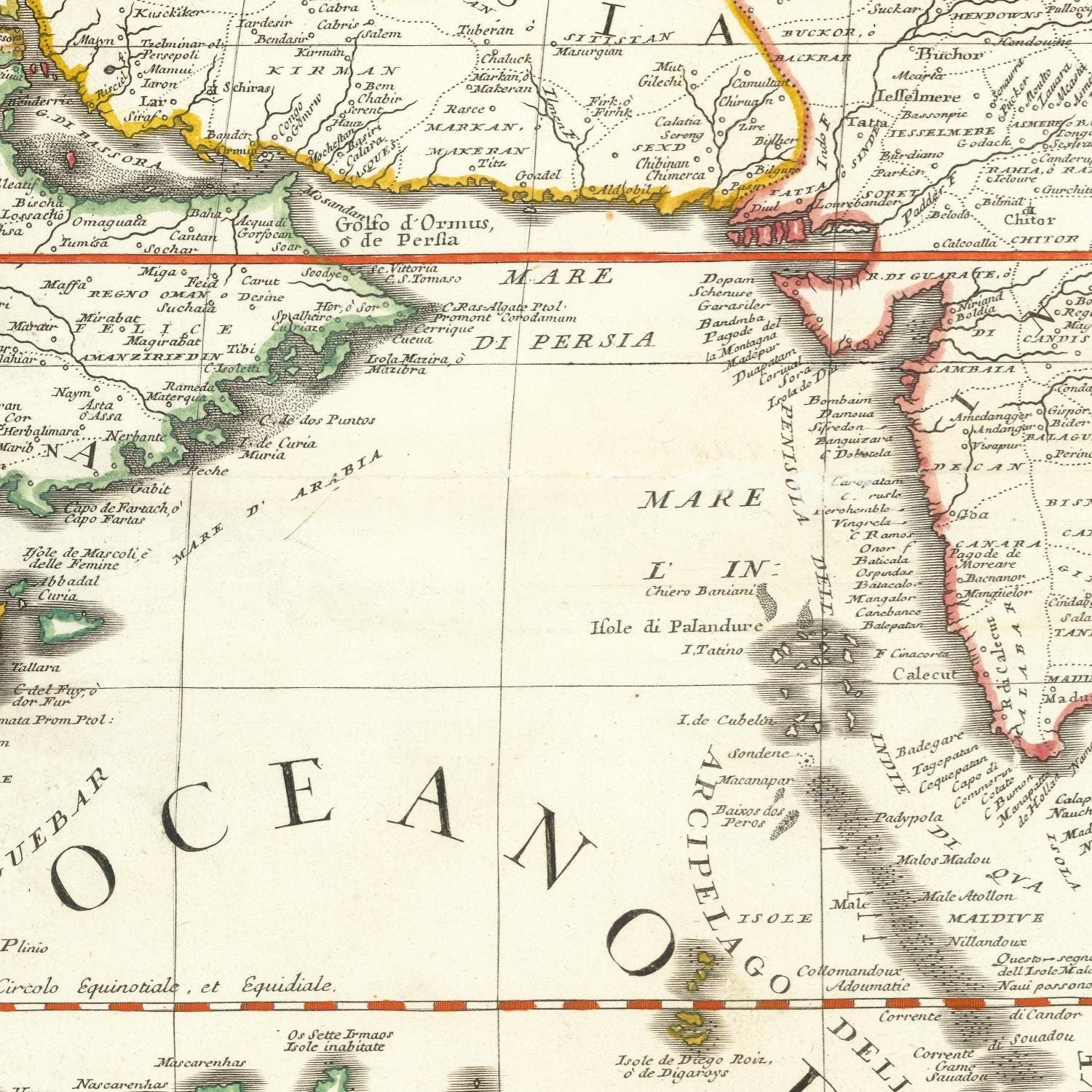 detail of the map from the centre left