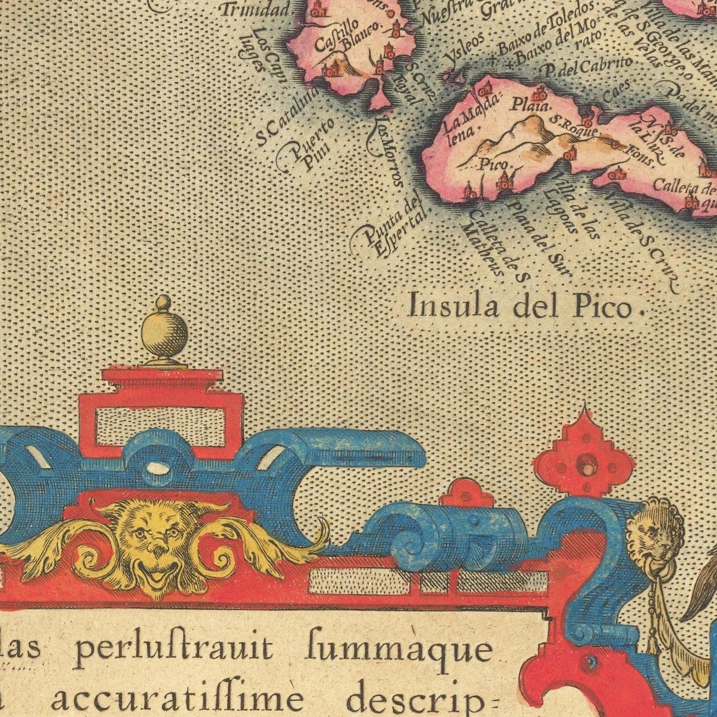 detail of the map from the centre left