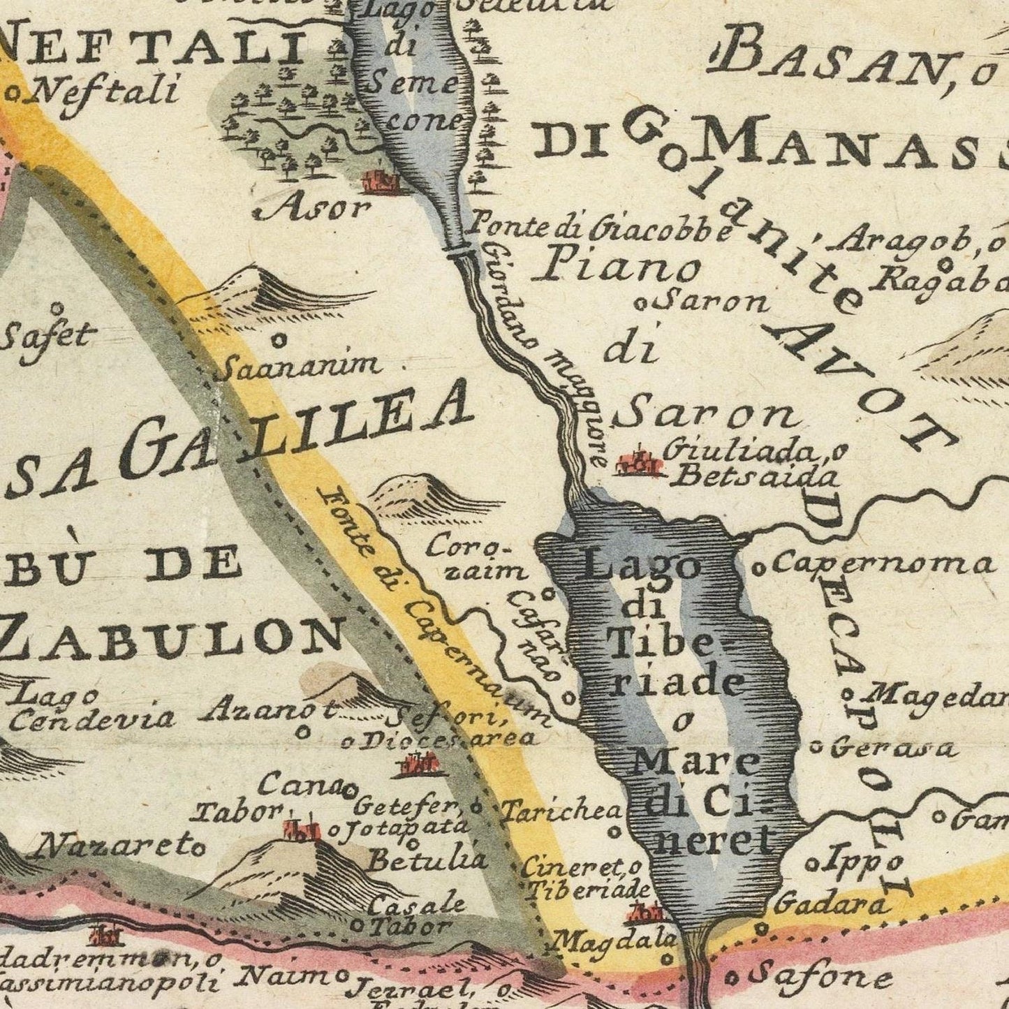 detail of the map from the centre 