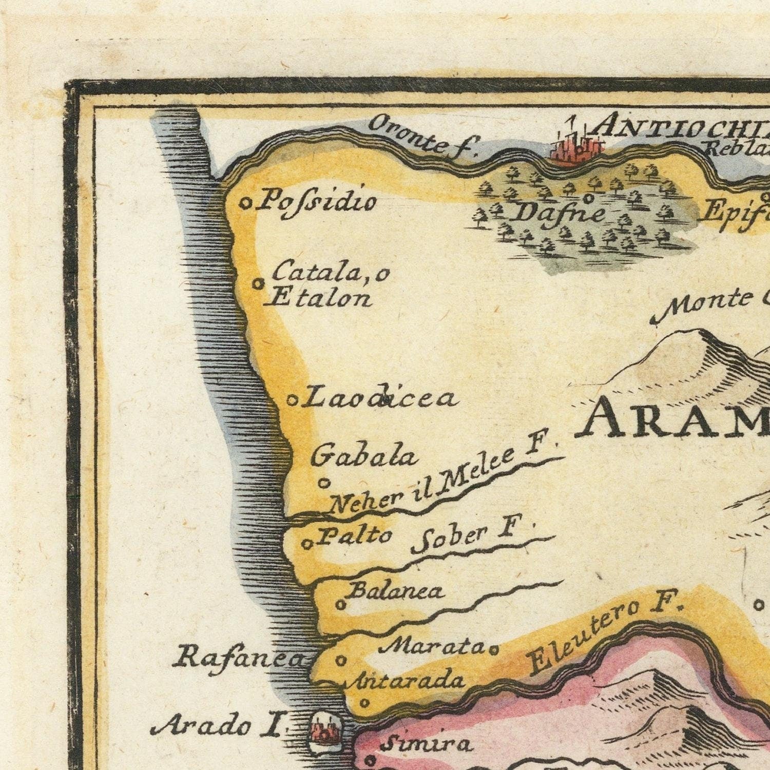 detail of the map from the top left corner