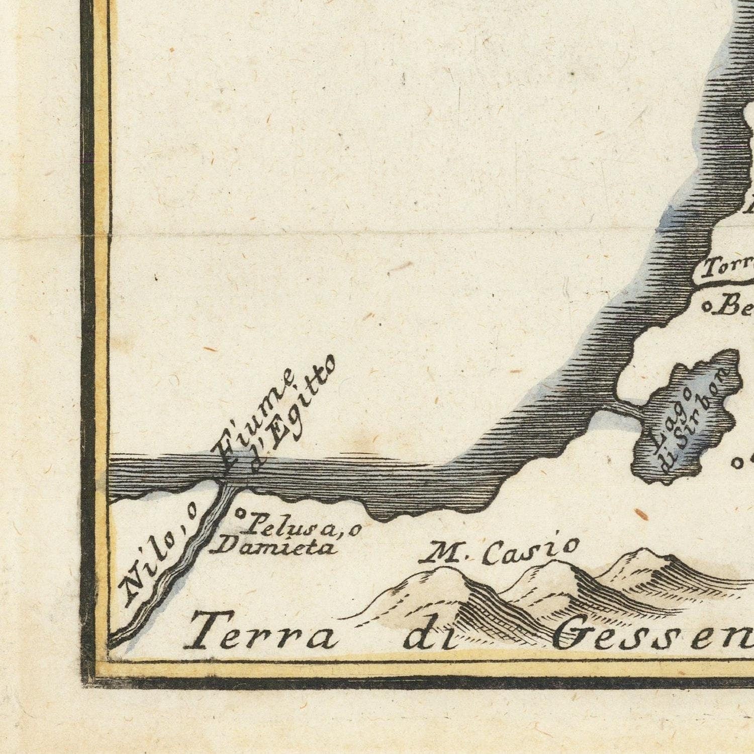 detail of the map from the bottom left corner