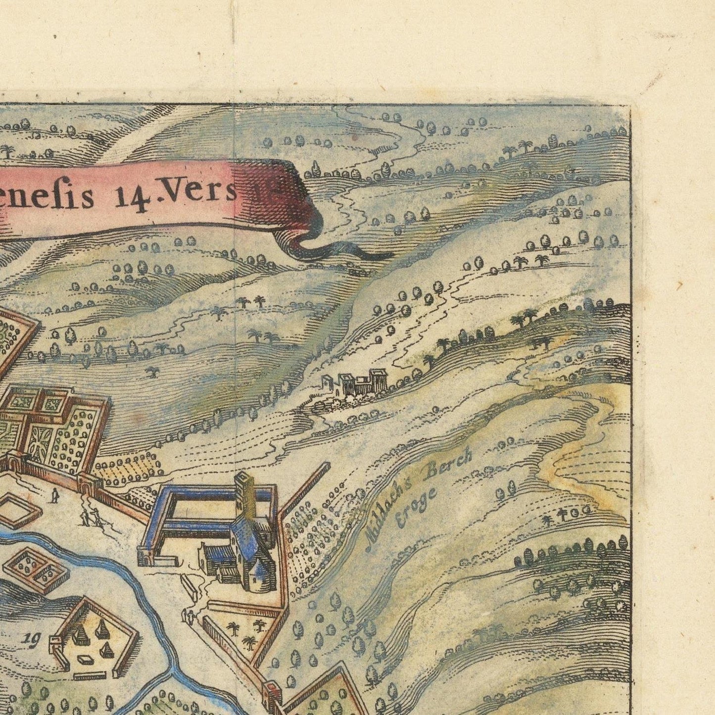 detail of the map from the top right corner