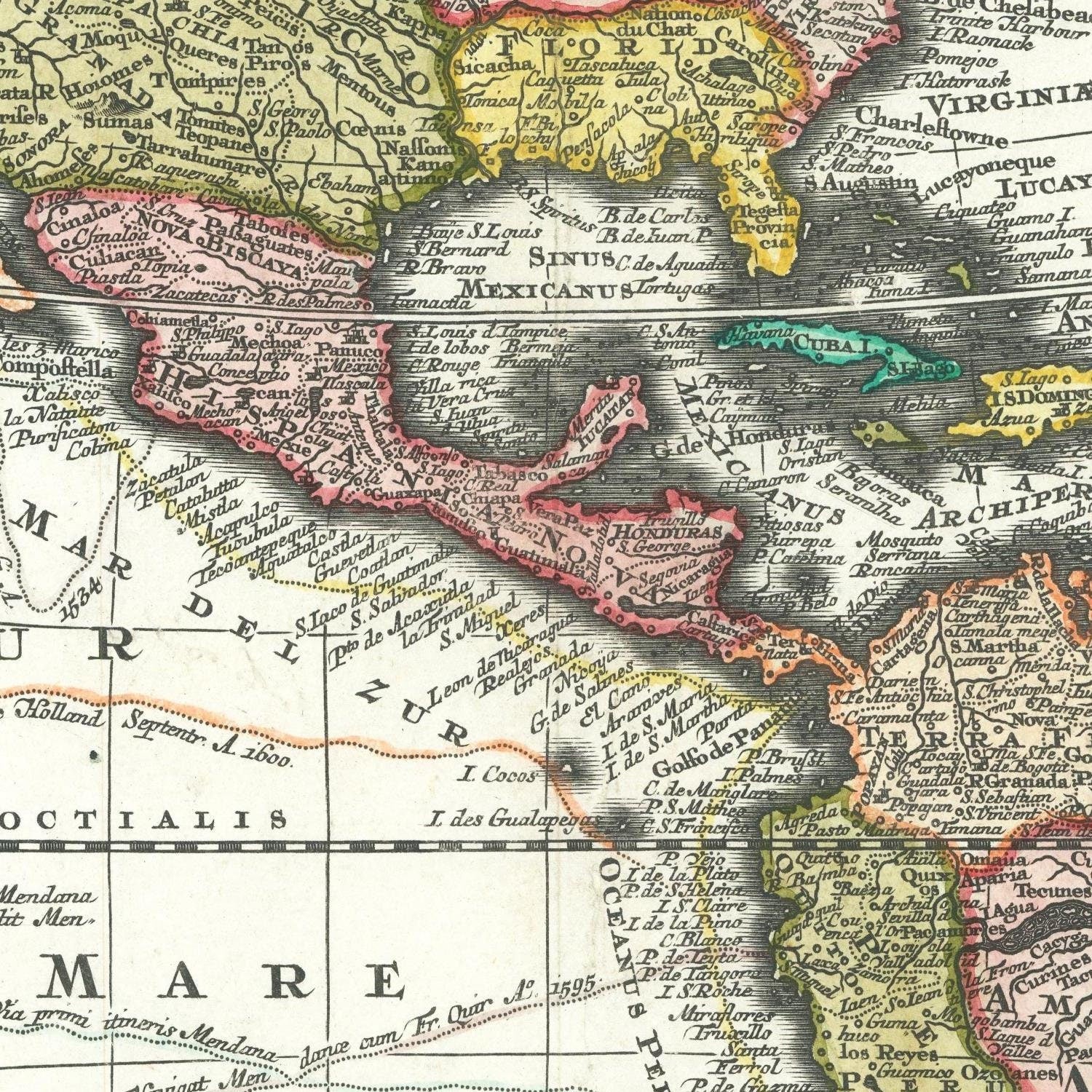 detail of the map from the centre 