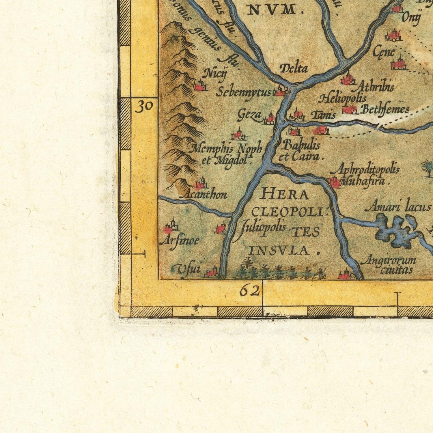 detail of the map from the bottom left corner