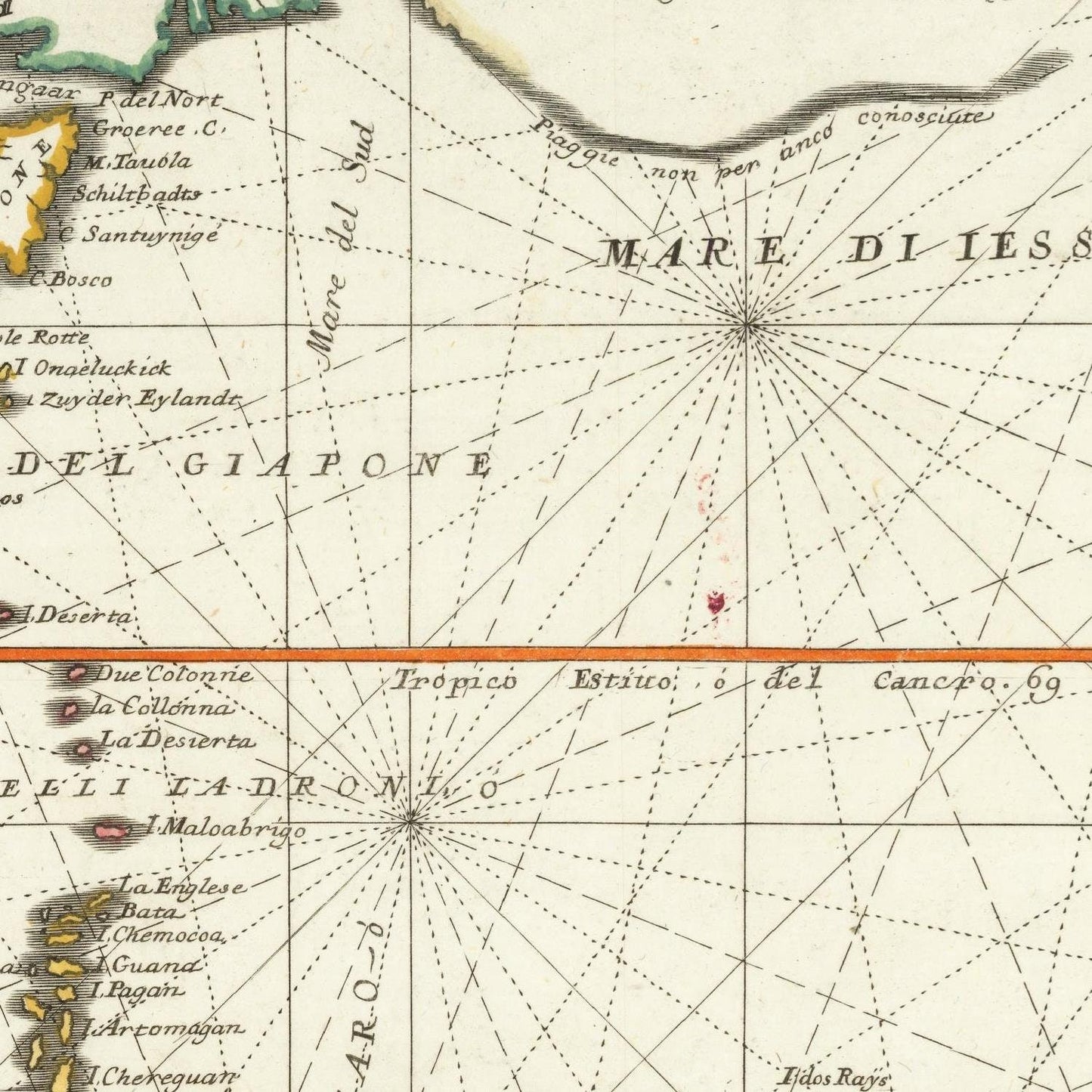 detail of the map from the centre left