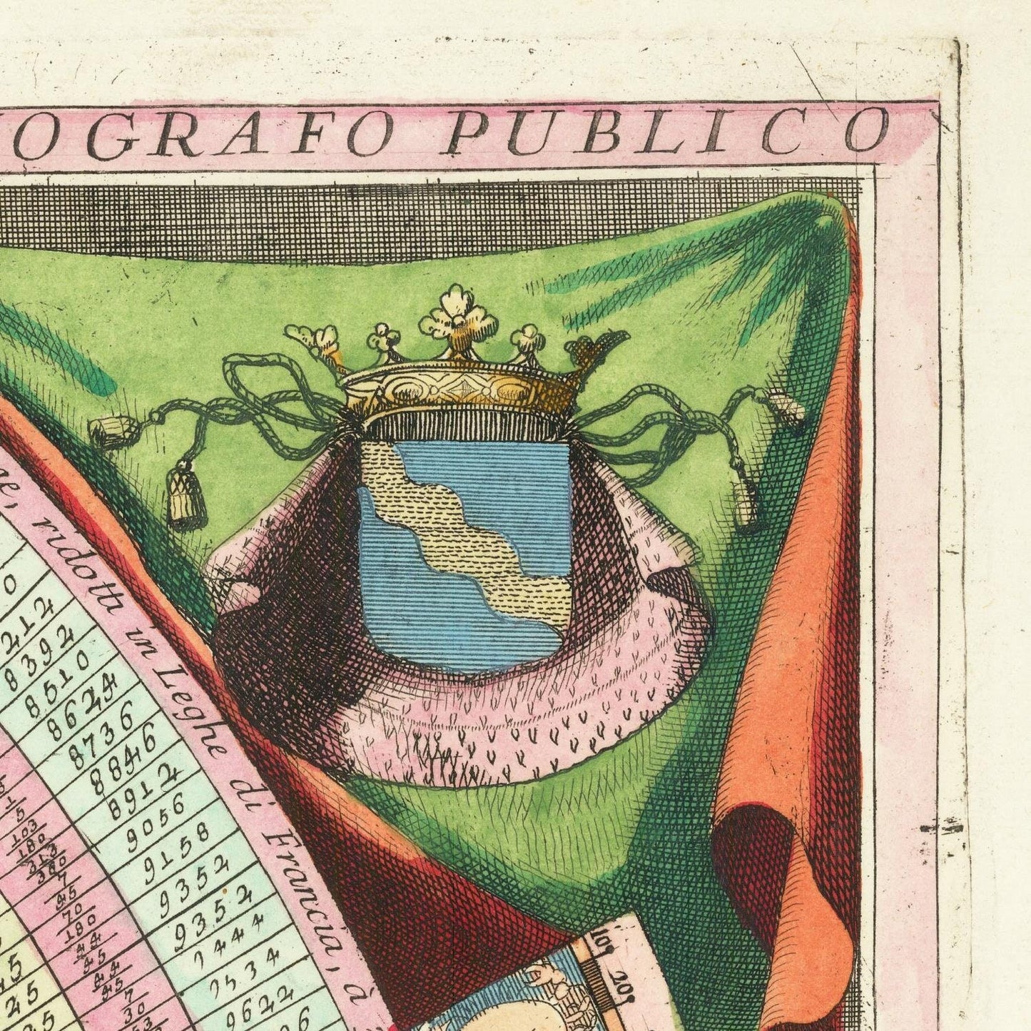 detail of the map from the top right corner