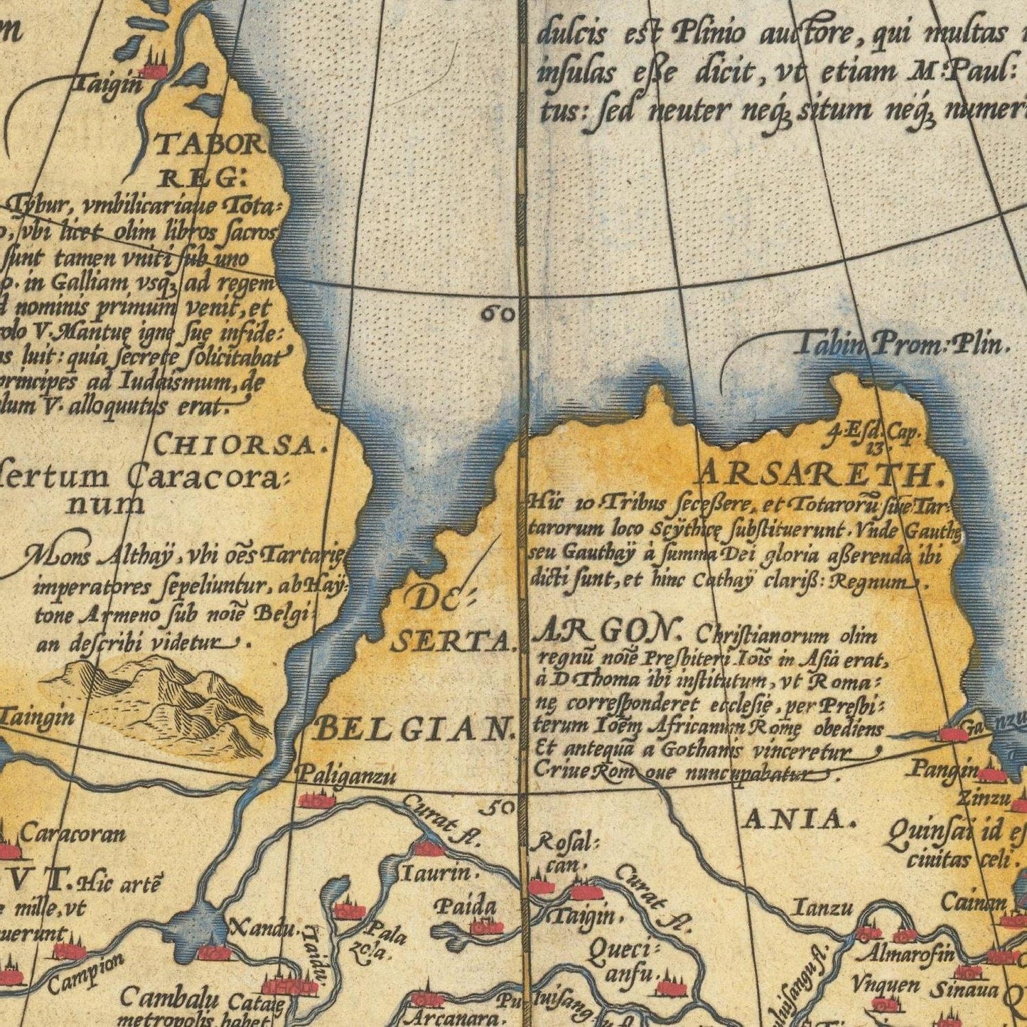 detail of the map from the centre 