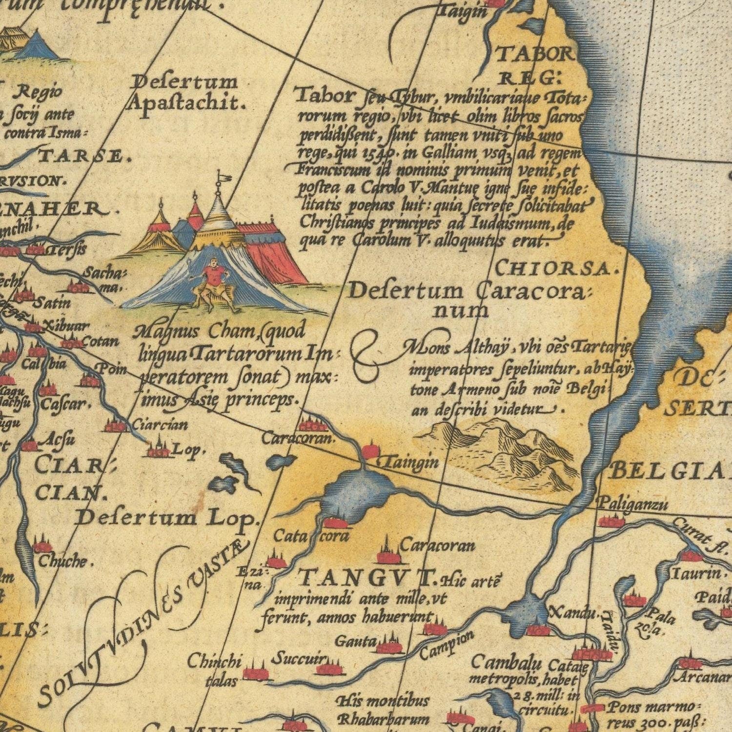 detail of the map from the centre left