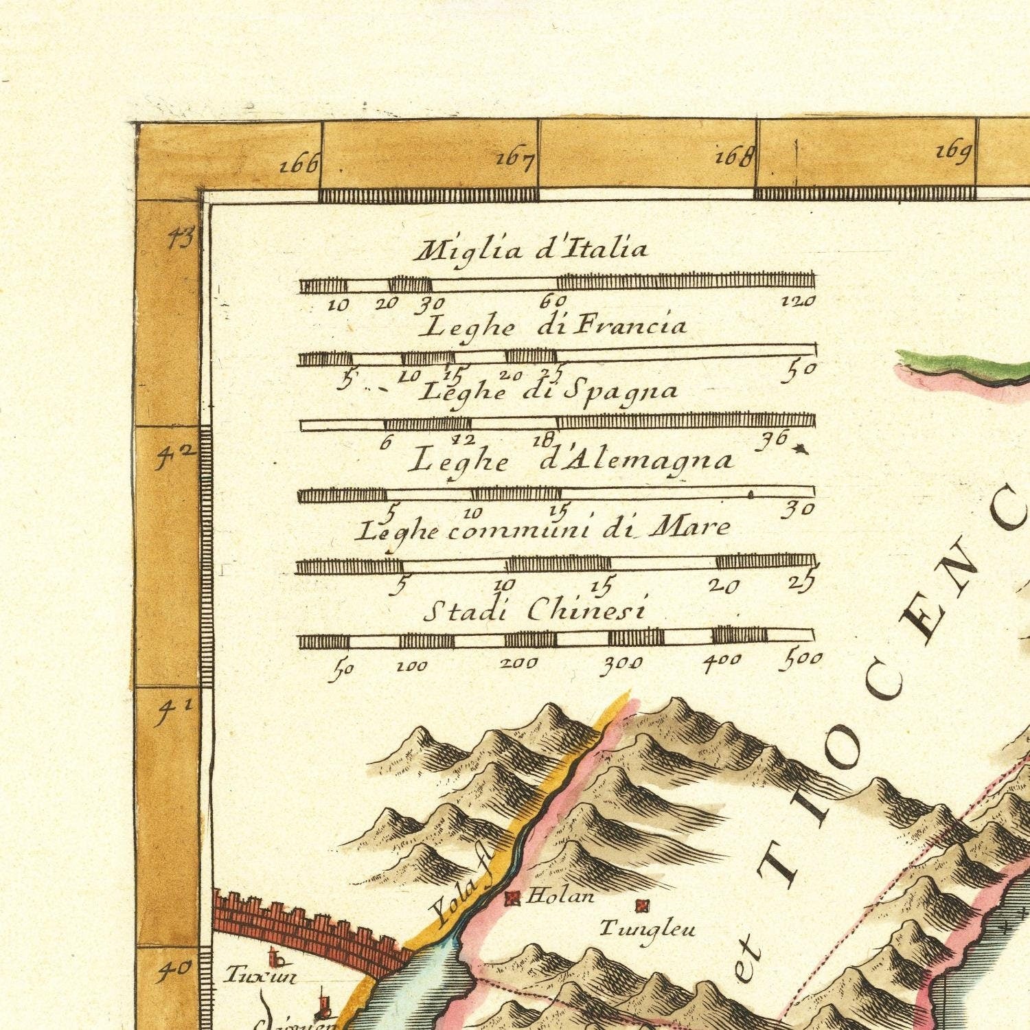 detail of the map from the top left corner