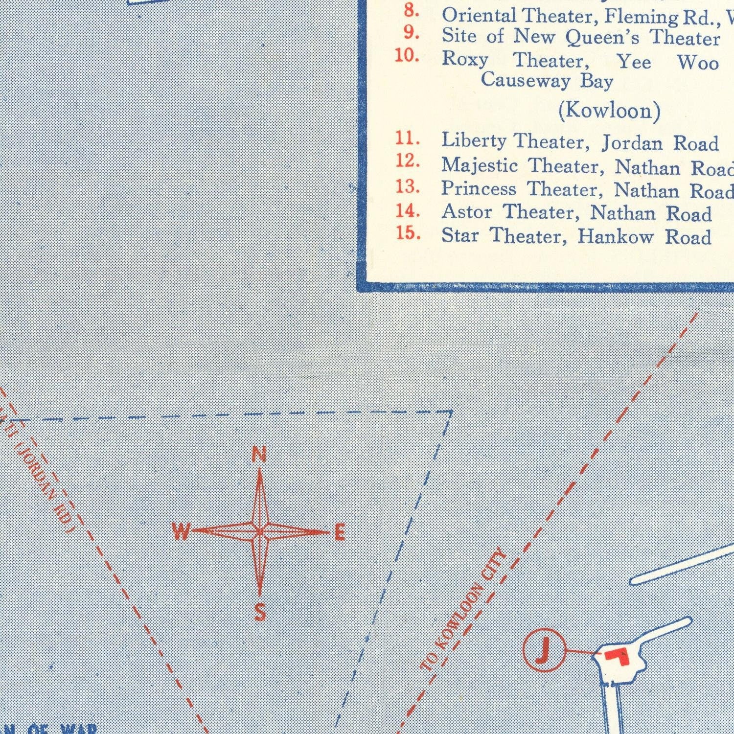 detail of the map from the centre 