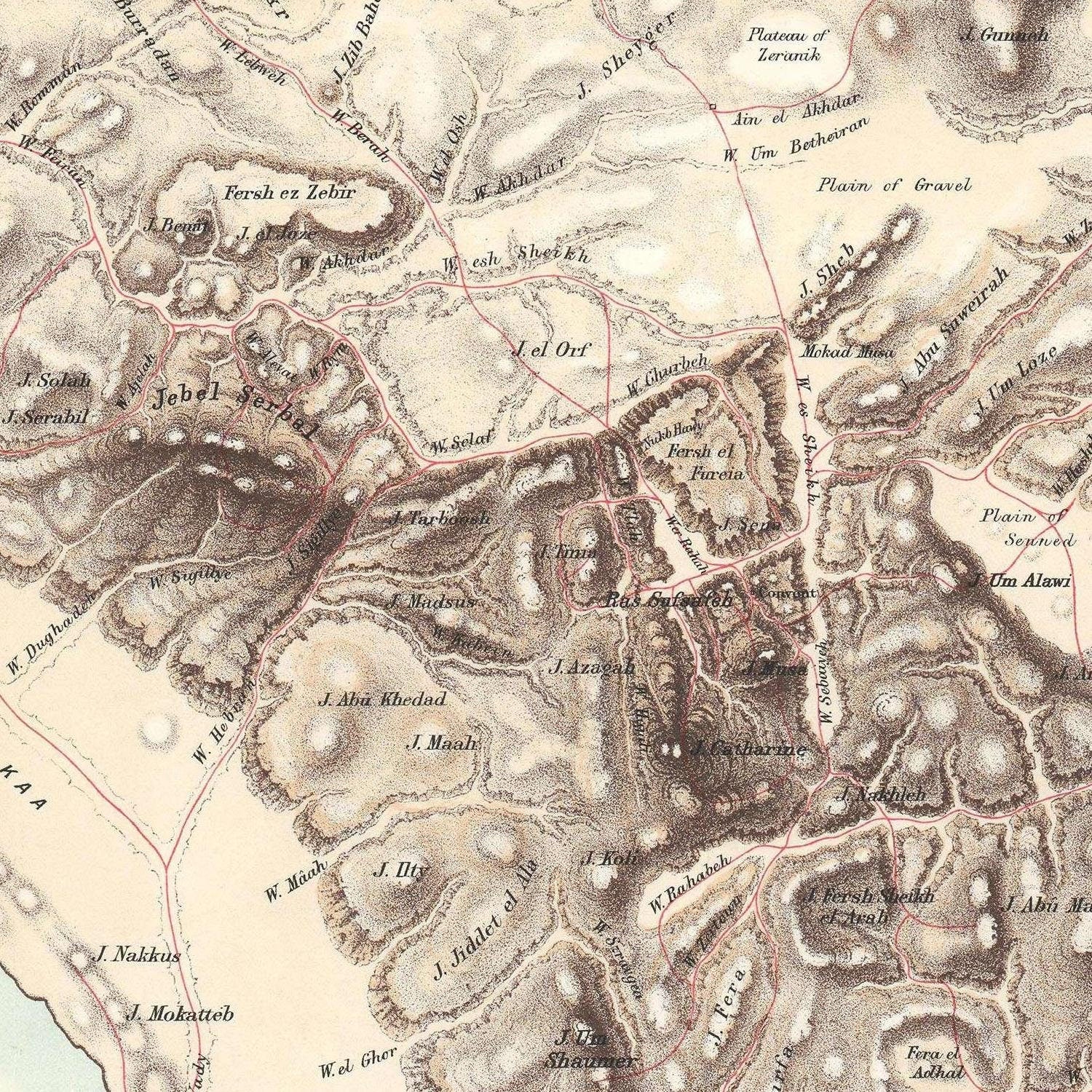 detail of the map from the centre 