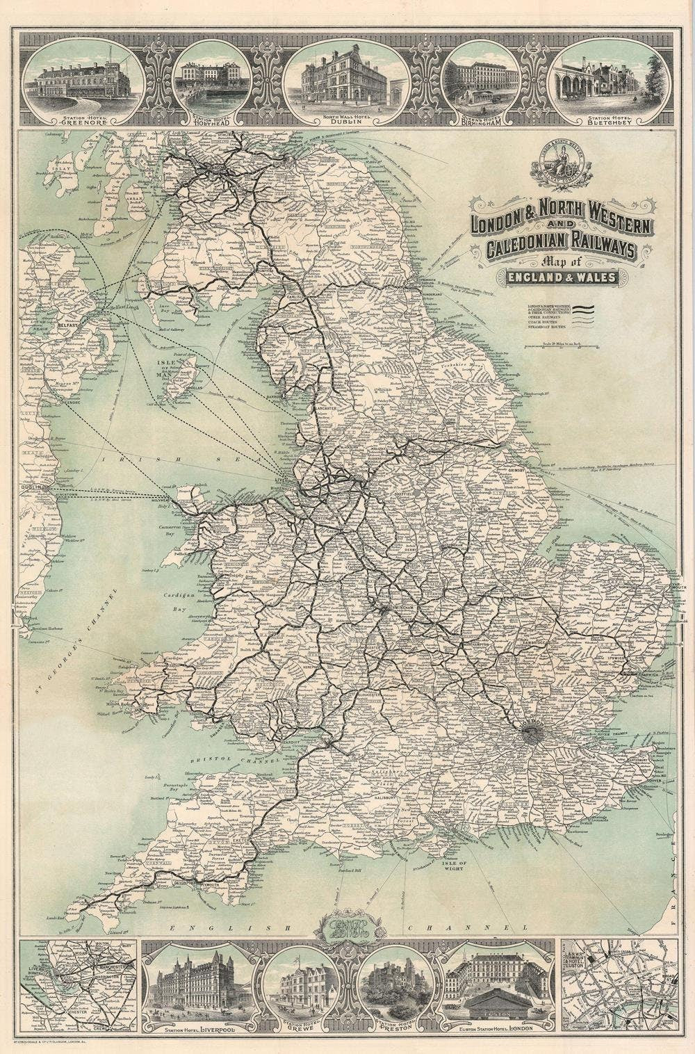 presentation of the map reproduction without a frame