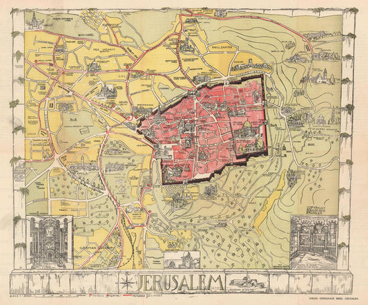 presentation of the map reproduction without a frame